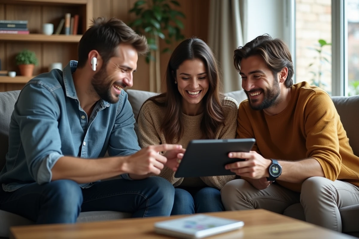 Groupe de personnes discutant autour d