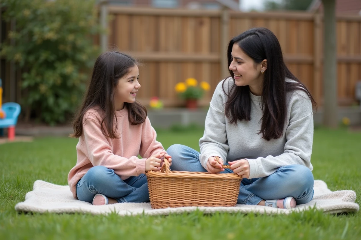 Mère et fille discutant lors d